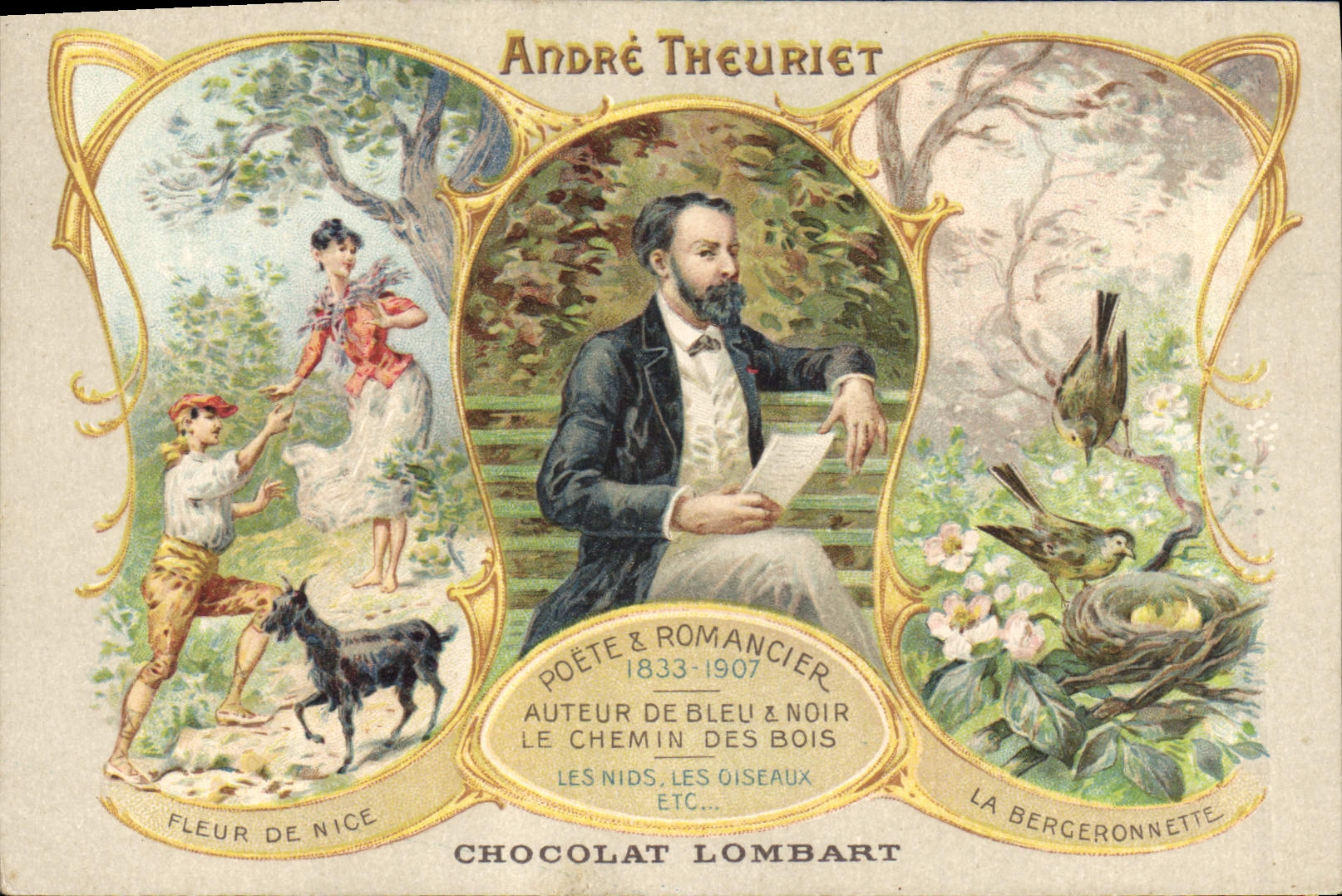 André Theuriet — Poète & Romancier 1833-1907 — Chocolat Lombart