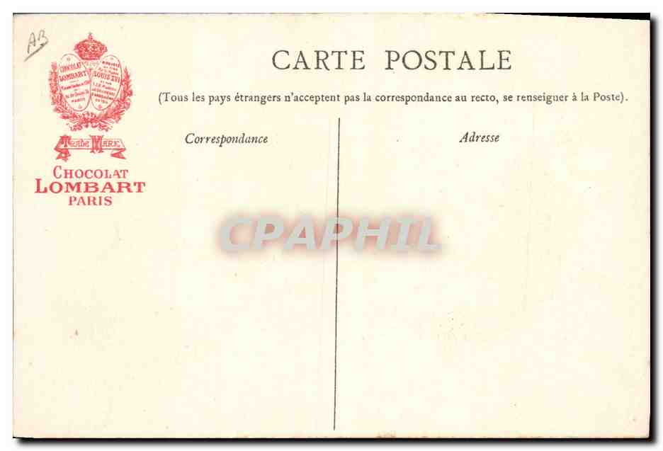 André Theuriet — Poète & Romancier 1833-1907 — Chocolat Lombart — Verso
