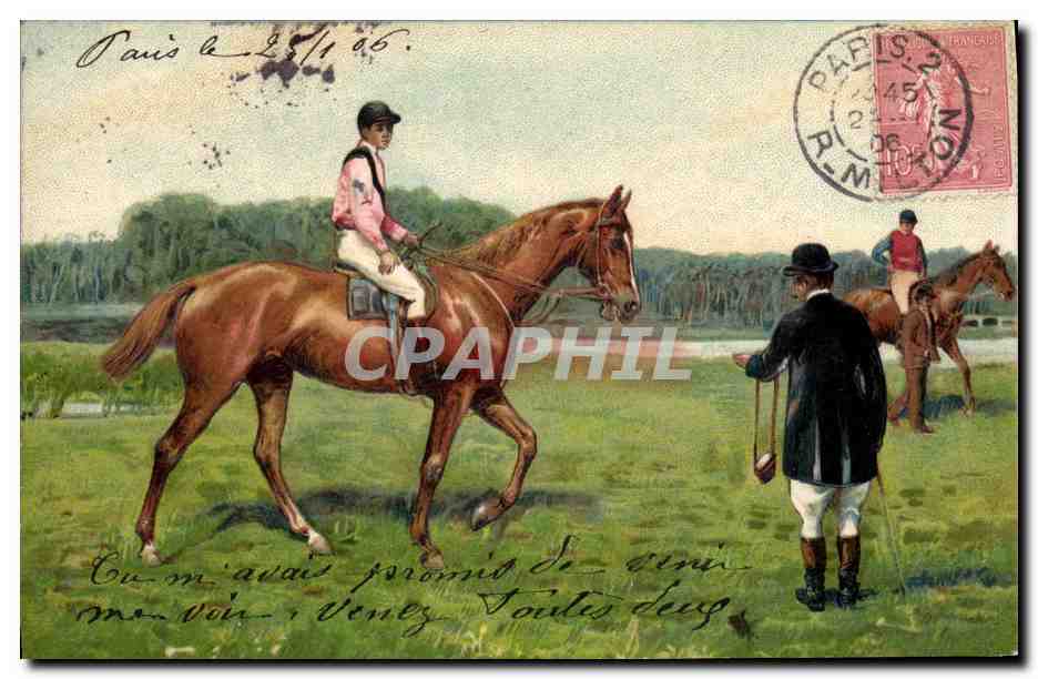 Paris — Course de chevaux — éditeur non identifié, n° de série non visible - Anverso