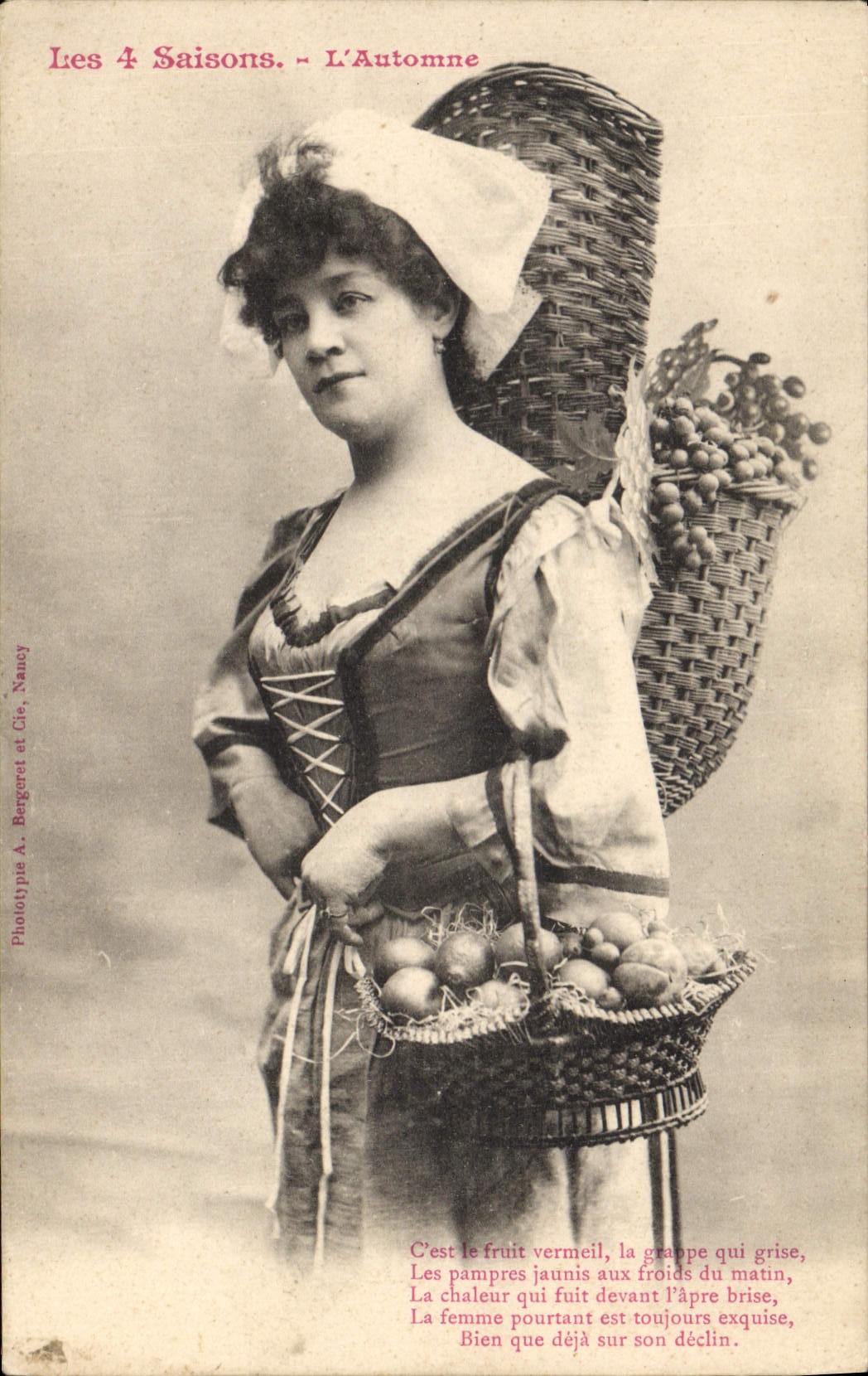 Autumn — The Four Seasons — Phototype A. Bergeret et Cie, Nancy