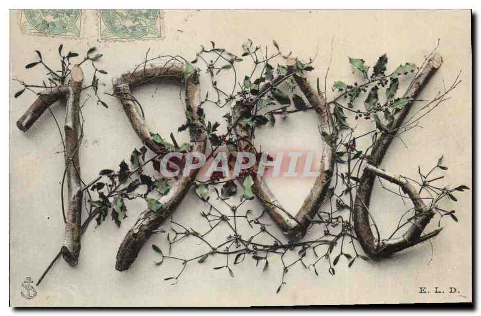 Joyeux Noël — décor de branches et baies — E.L.D.