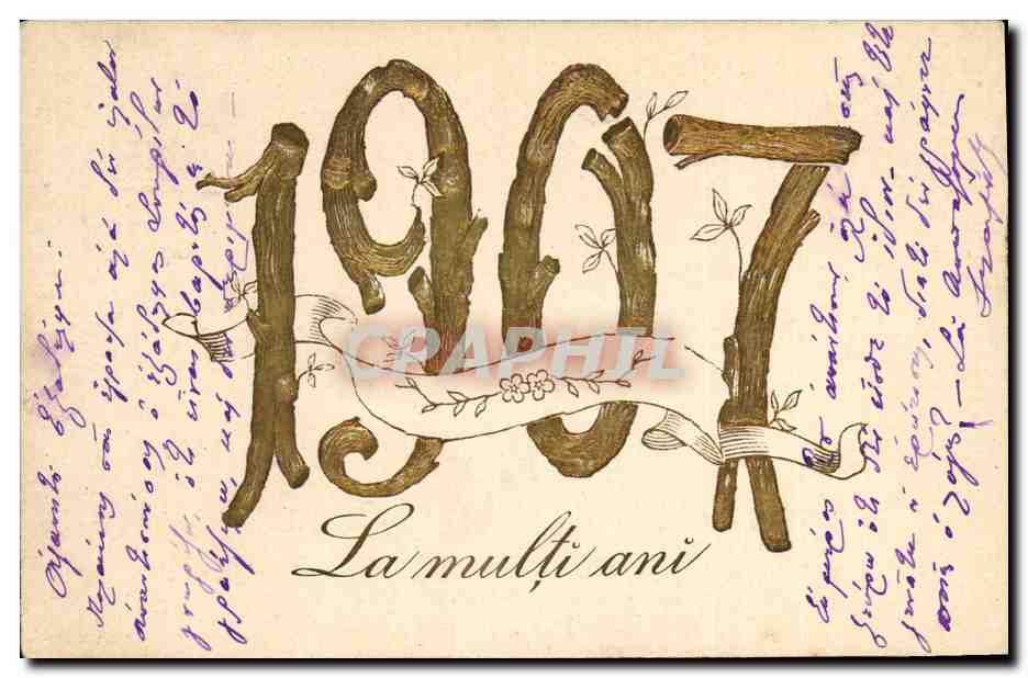 CPA Fantaisie Fleurs Annee 1907 