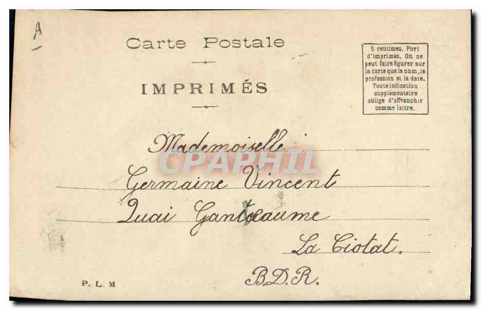Fleurs roses — Année 1906 — Imprimés — Reverso
