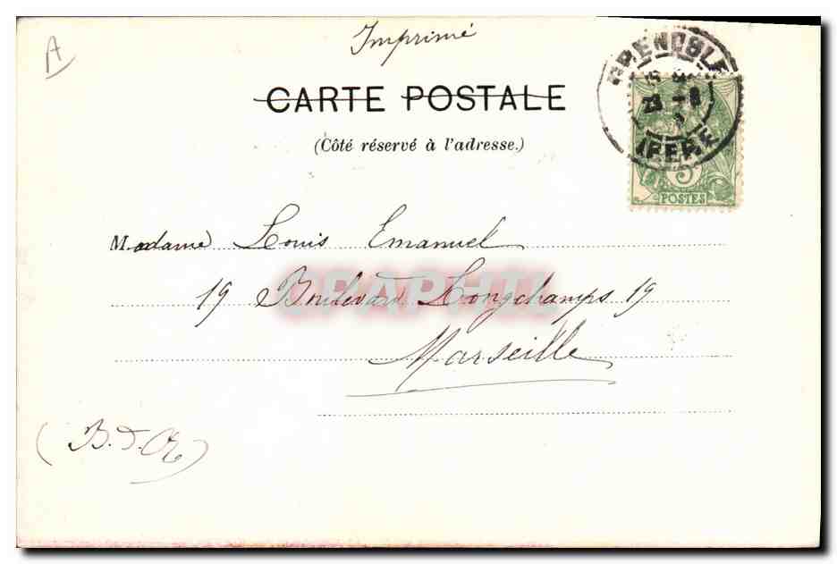 Paisaje primaveral con gorriones — Editor Low Fuchs, Friburgo (Alemania) — n° 1 — Reverso
