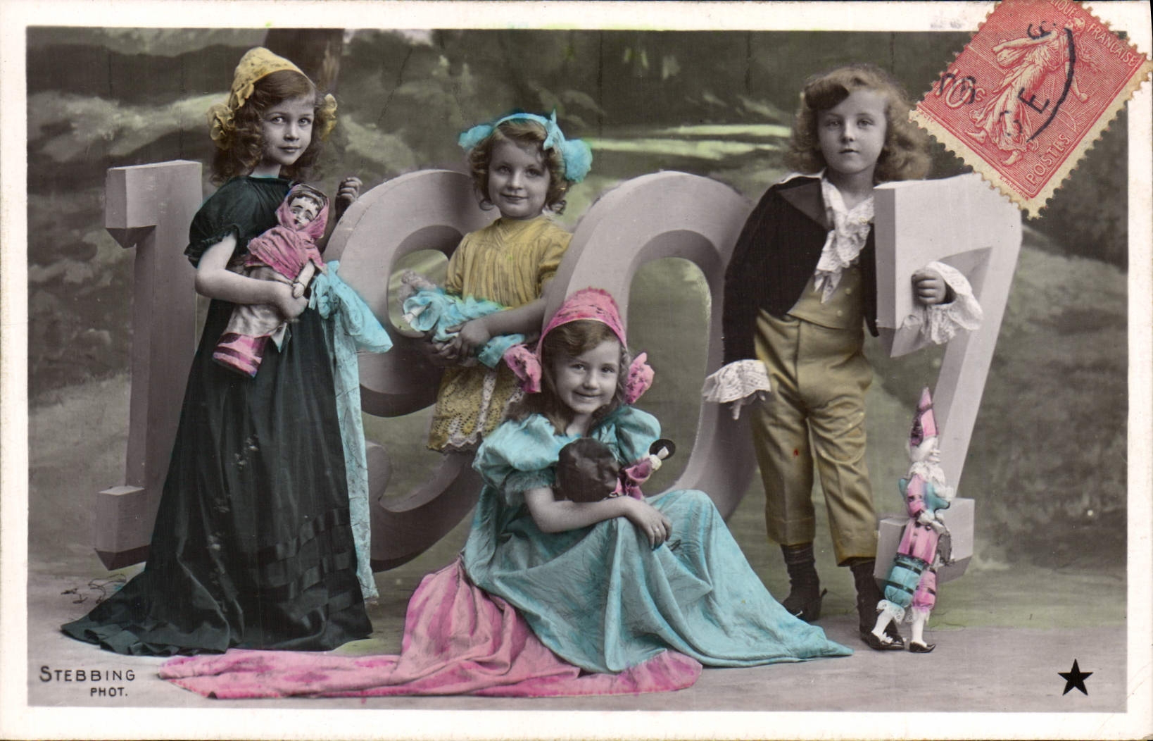 CPA Fantaisie Annee 1907 Enfants 