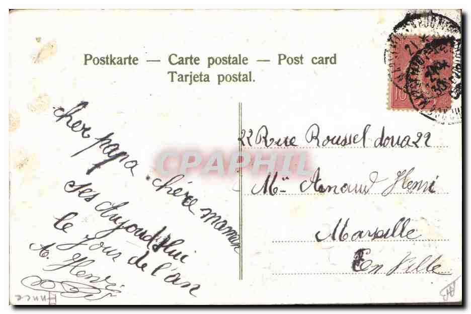Carte de vœux 1901 — Bonne année — éditeur non identifié — Reverso