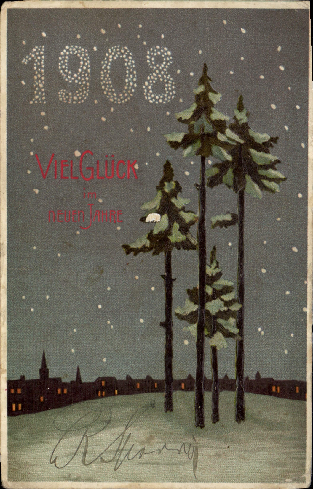 CPA Fantaisie Fleurs Annee 1908 