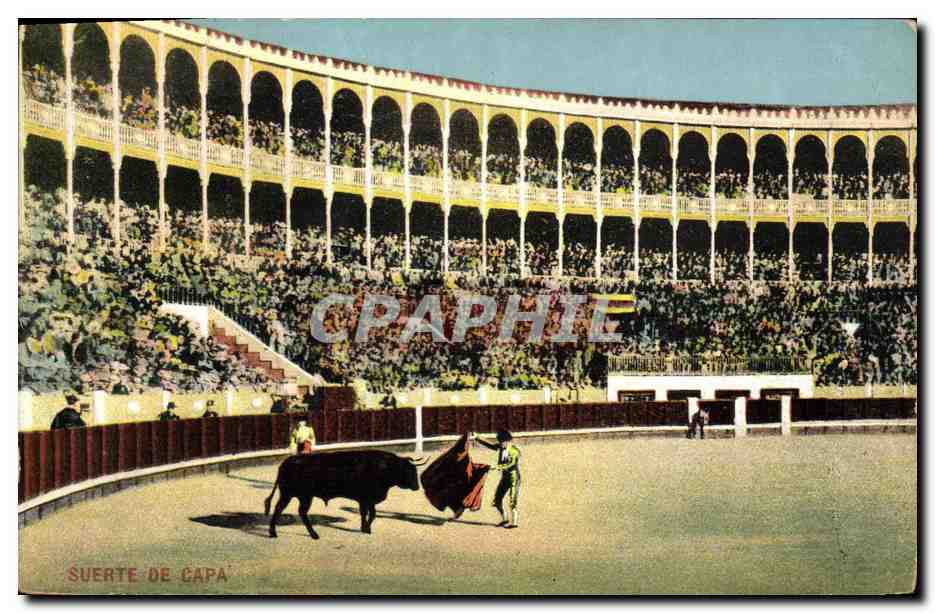 CPA Corrida Course de taureaux Suerte de capa 