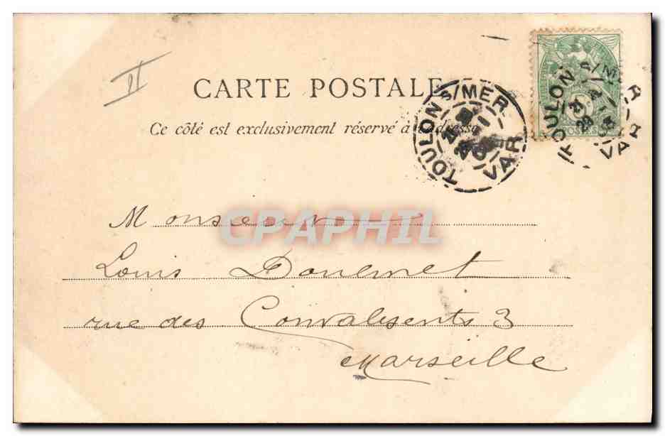 Le Porteau — croiseur d'escadre cuirassé — F. Darcion — Achterkant