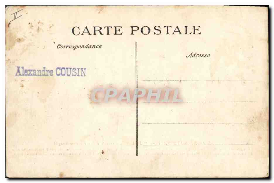 CPA Bateau de Guerre Paris Cuirasse d'escadre dreadnought  — Verso