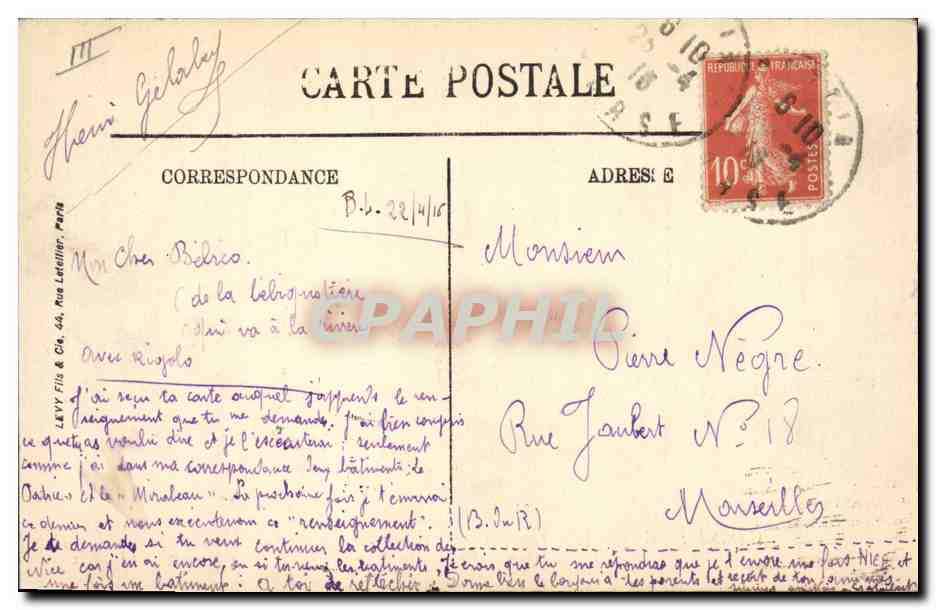 CPA Bateau de Guerre Le cuirasse Patrie par gros temps  — Verso