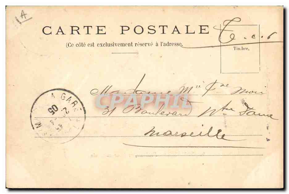 CPA Bateau de Guerre Toulon Pothuau Croiseur Cuirasse  — Verso