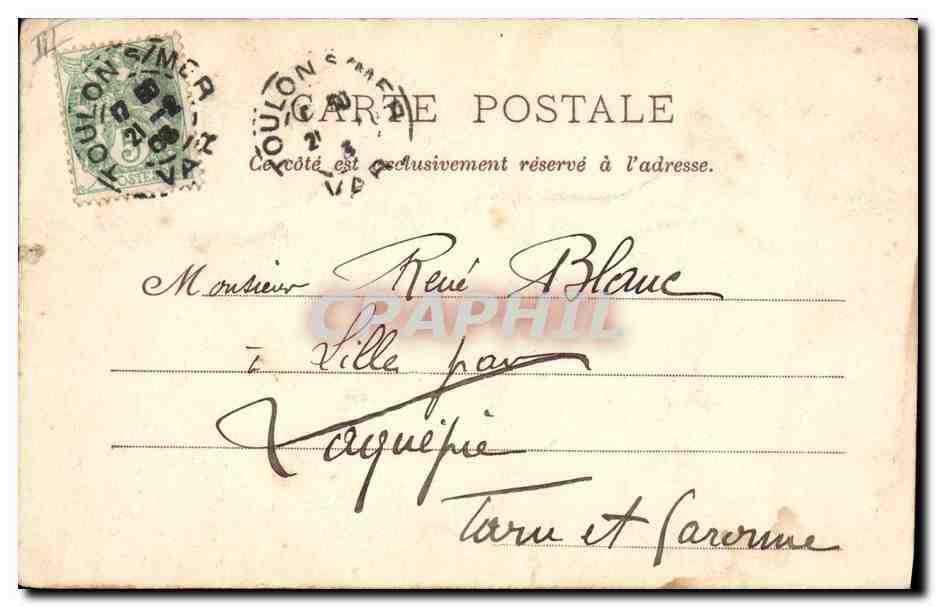 CPA Bateau de Guerre Le Pothuau Croiseur au bassin  — Verso