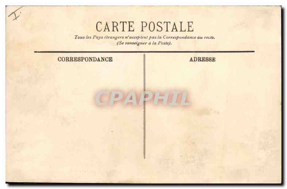 La "Patrie" — Cuirassé de 15.000 tonnes, commandant en chef l'escadre de la Méditerranée (1907-1909) — A. Bougault, n° 497 — Verso