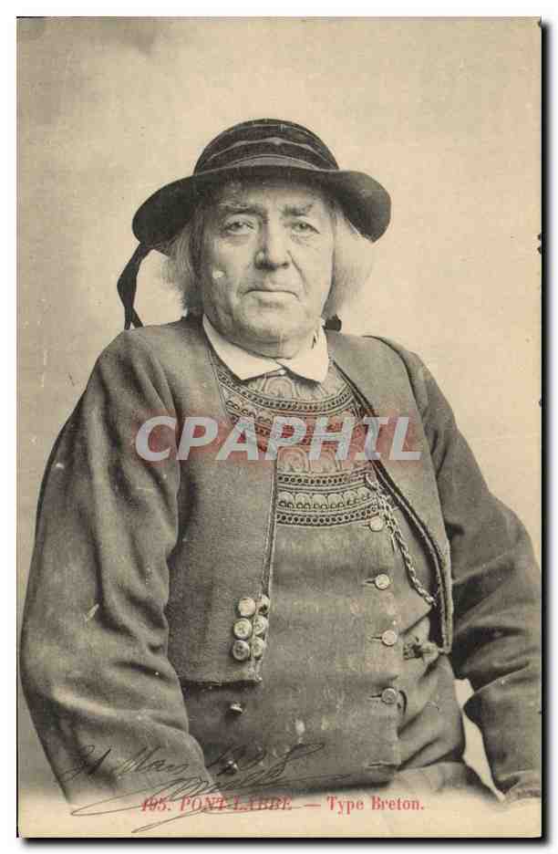 CPA Folklore Pont L'Abbe Type Breton 