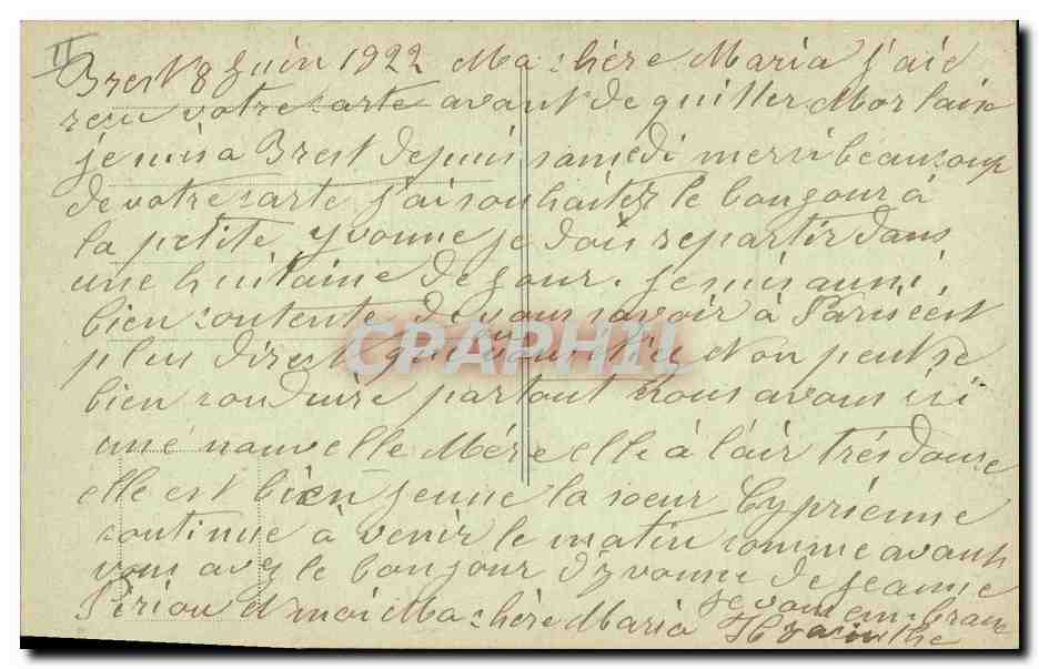CPA Folklore Enfant Bretagne  — Verso