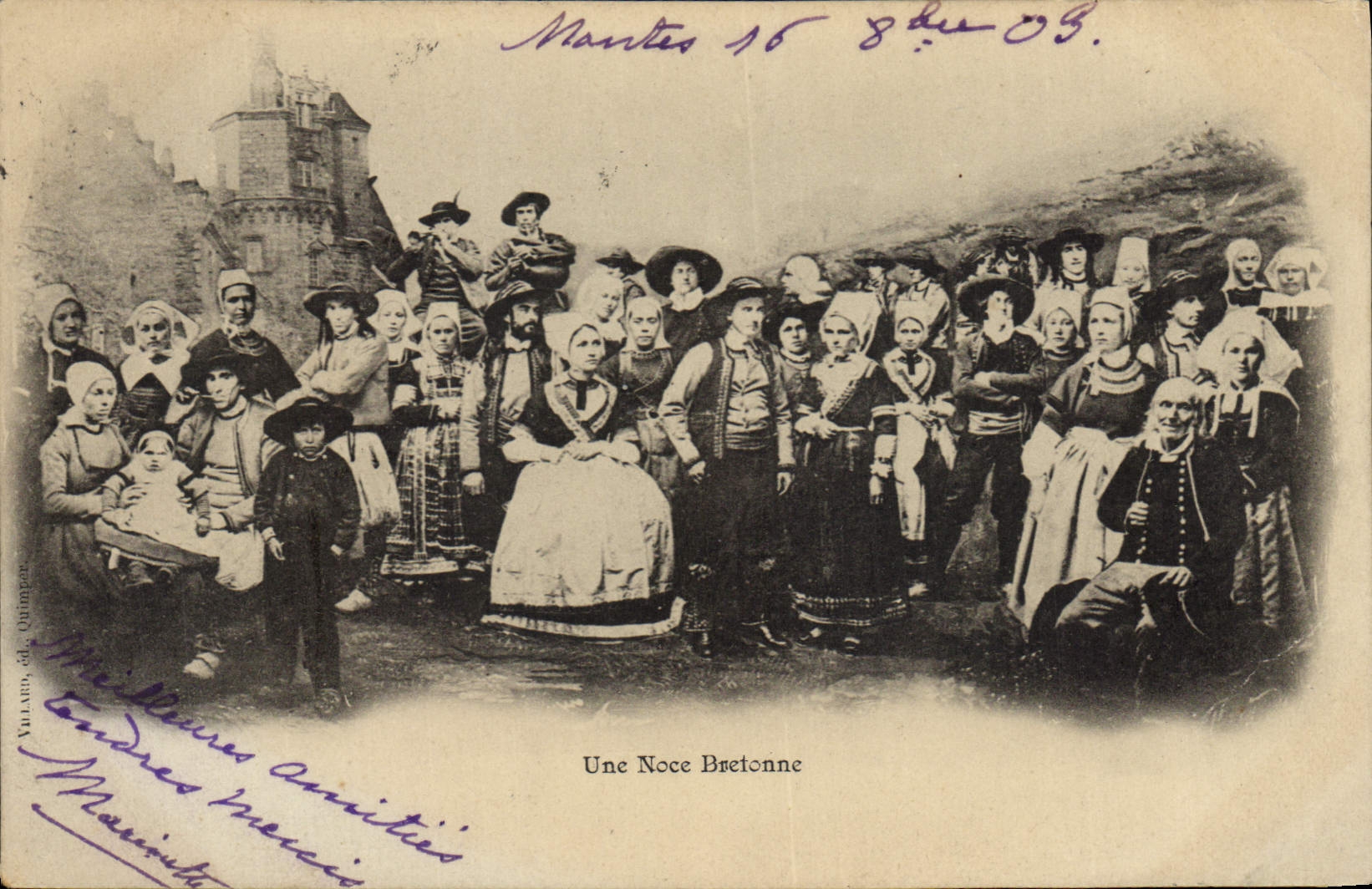 CPA Folklore Une noce bretonne Mariage 