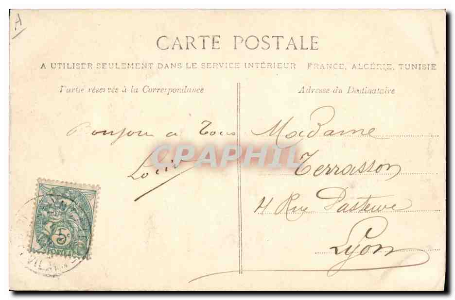 CPA Folklore Cancale Cancalaise Coiffe du Dimanche  — Verso