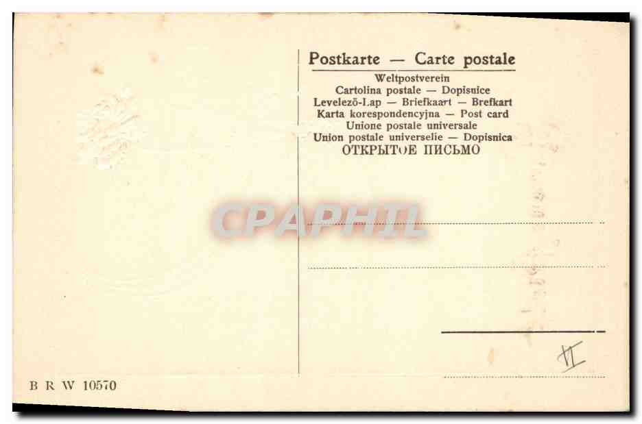 CPA Fantaisie Fleurs  — Verso