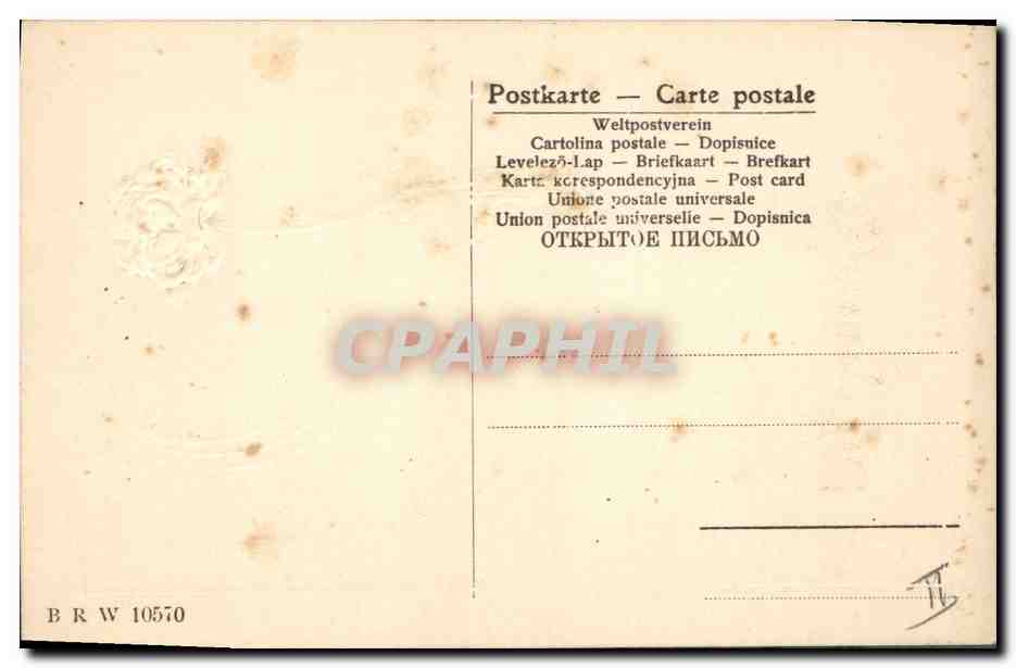 CPA Fantaisie Fleurs  — Verso