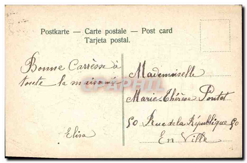 CPA Fantaisie Fleurs  — Verso
