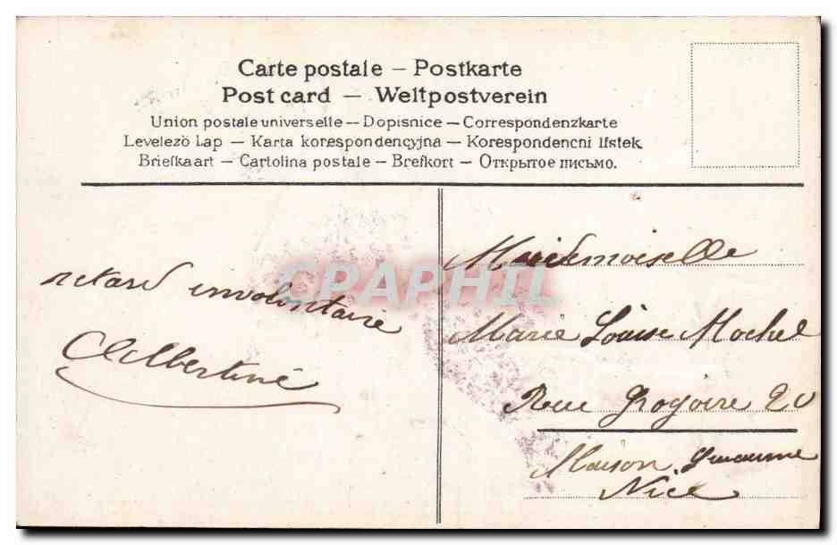 CPA Fantaisie Fleurs Colombe  — Rückseite