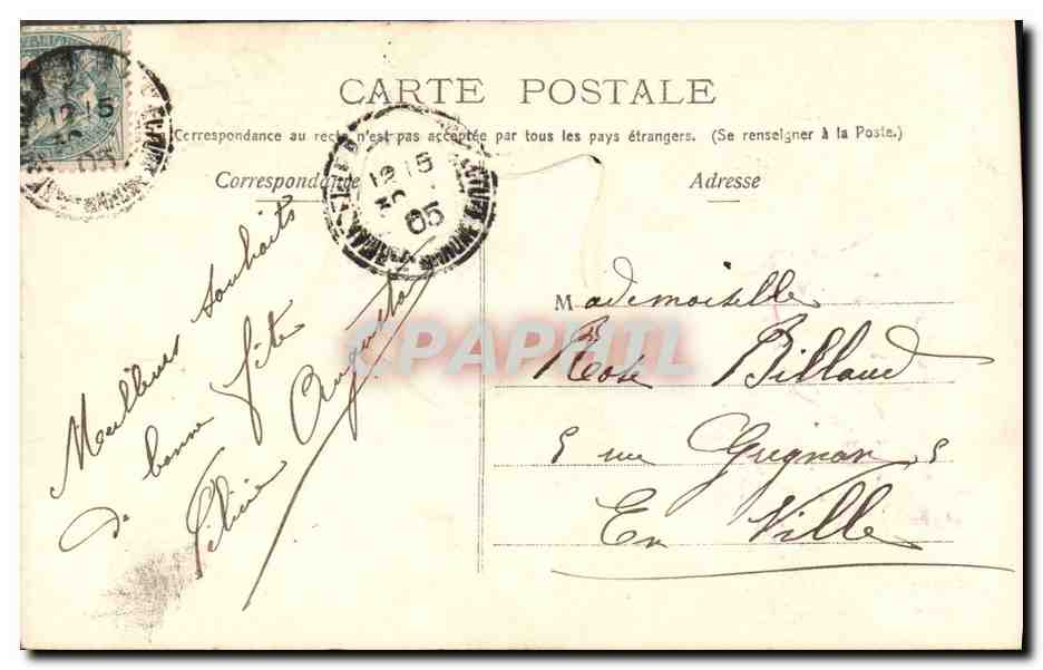 CPA Fantaisie Fleurs Femme  — Verso