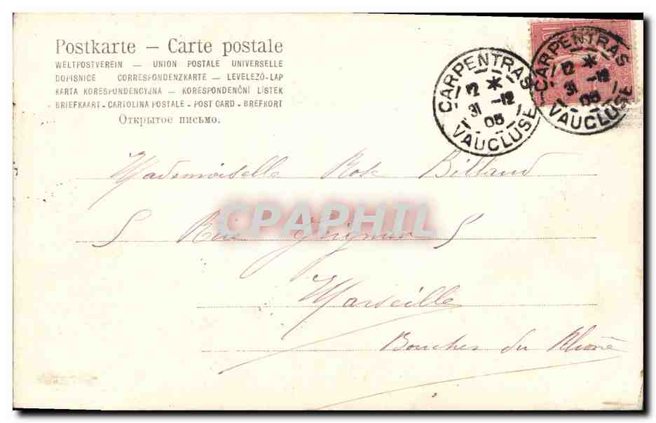 CPA Fantaisie Fleurs Femme  — Verso