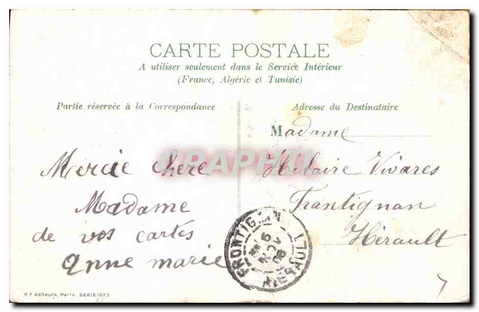 CPA Fantaisie Fleurs Muguet  — Verso