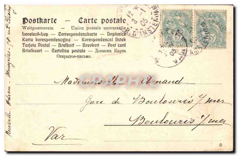 CPA Fantaisie Fleurs  — Rückseite