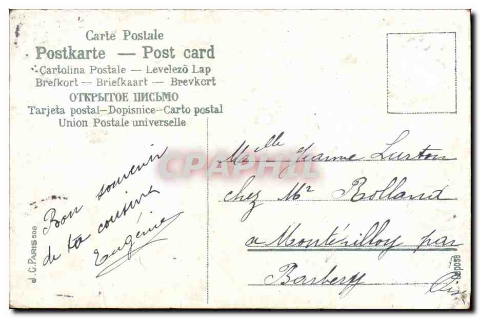 CPA Fantaisie Fleurs  — Verso