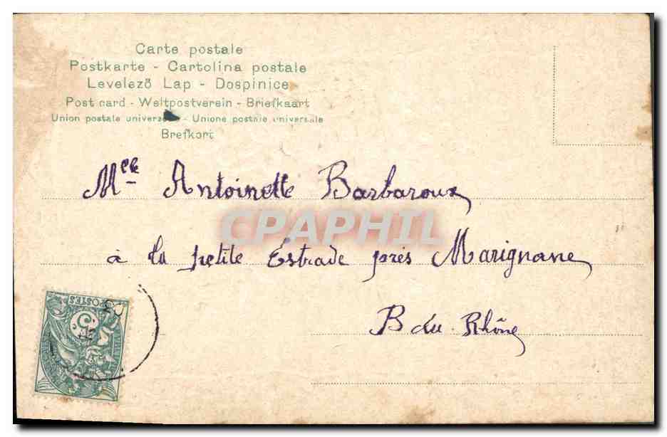 CPA Fantaisie Fleurs Colombes  — Rückseite