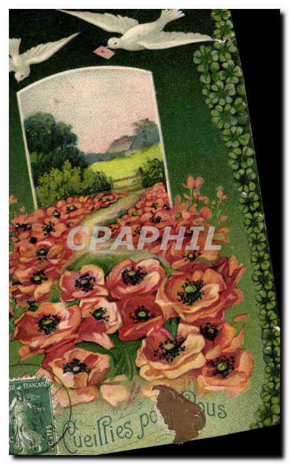 CPA Fantaisie Fleurs Colombes 