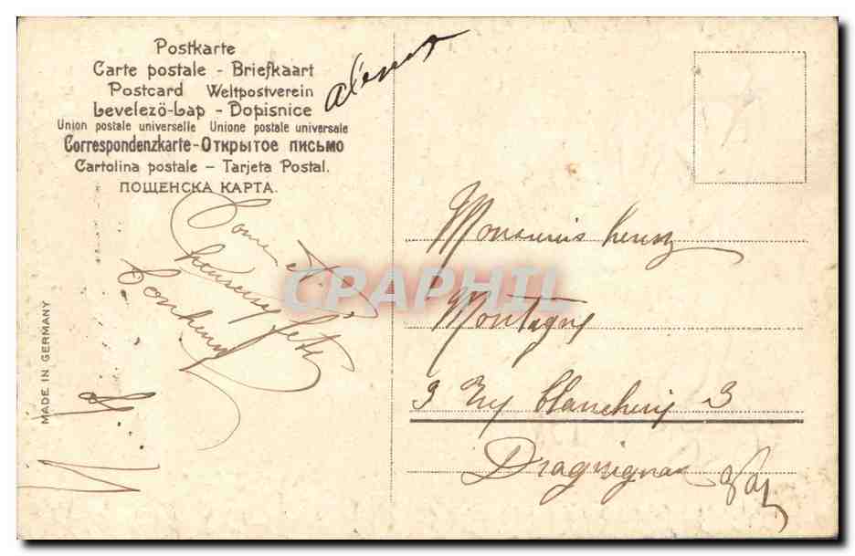 CPA Fantaisie Fleurs Colombes  — Verso