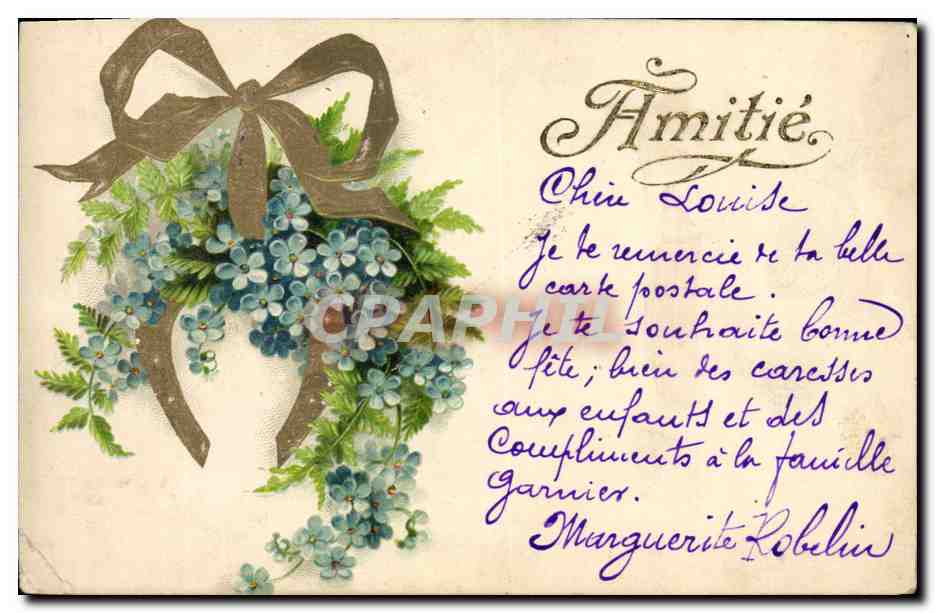 CPA Fantaisie Fleurs Fer a cheval 