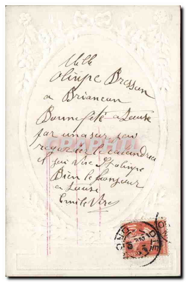 CPA Fantaisie Fleurs Femme  — Rückseite