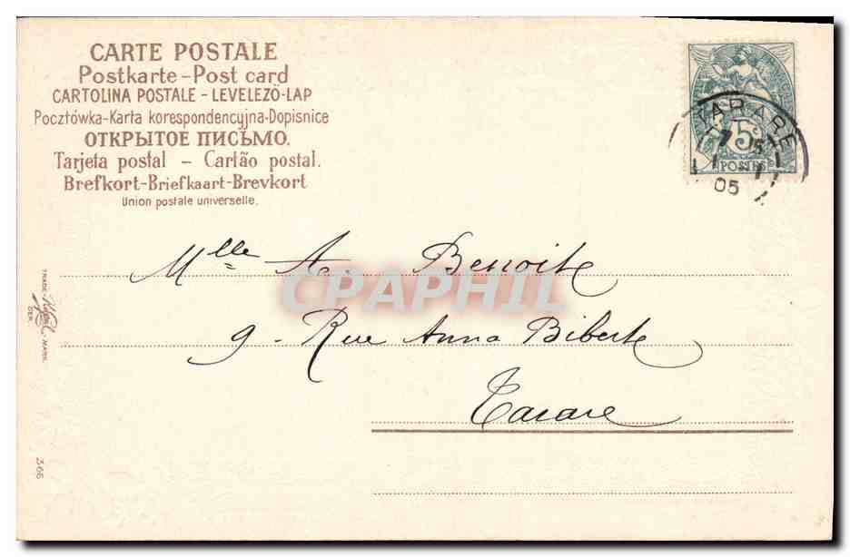 CPA Fantaisie Fleurs  — Rückseite