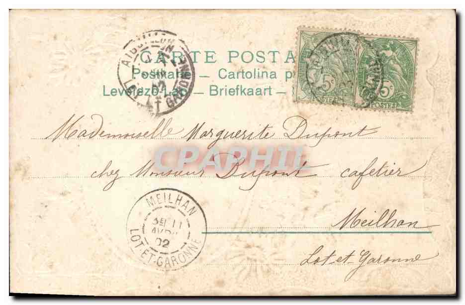 CPA Fantaisie Fleurs Femme  — Verso