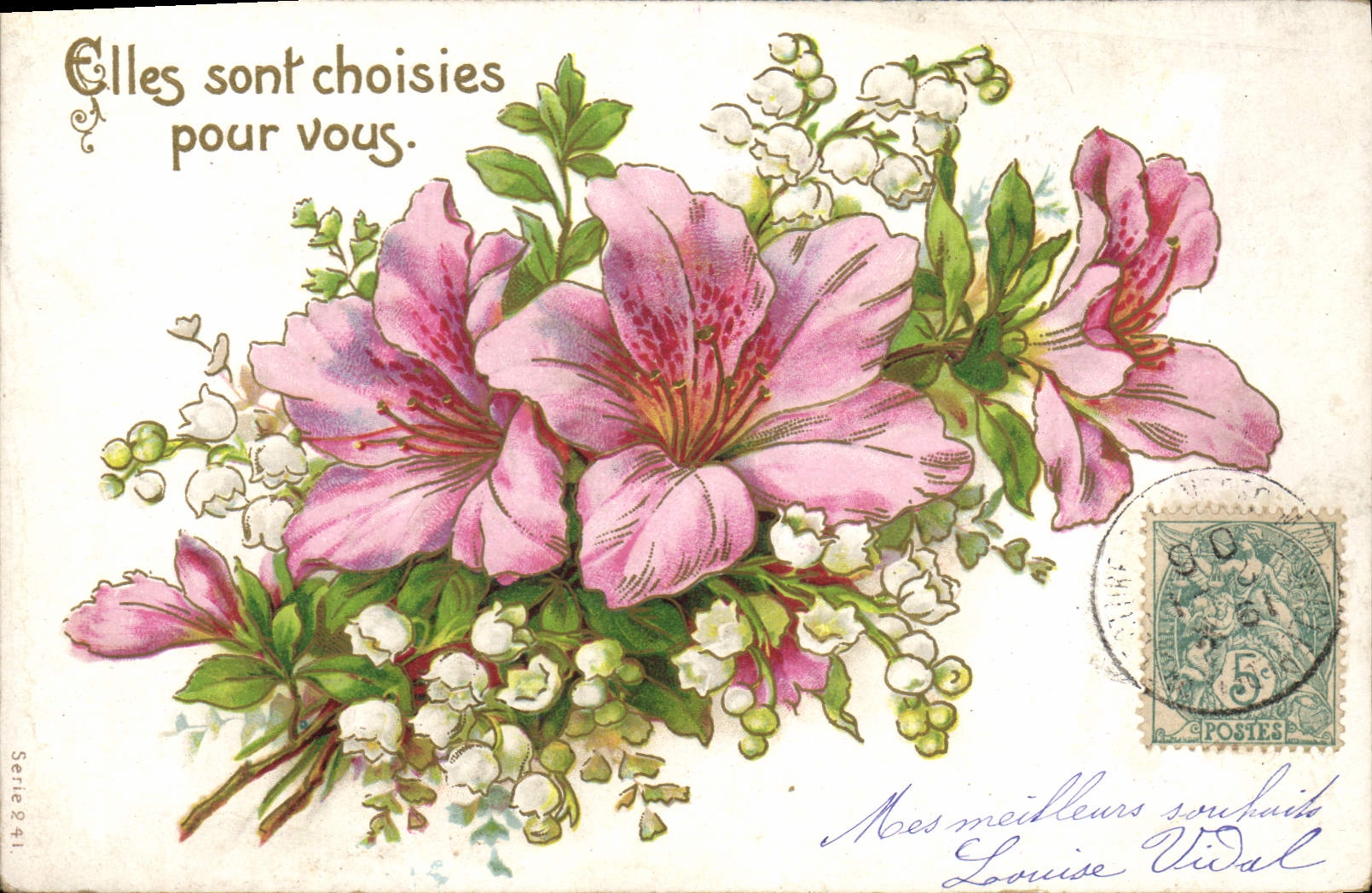 CPA Fantaisie Fleurs Muguet 
