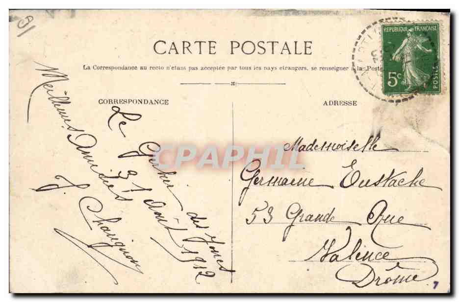 Les Dentellières des Hautes-Cévennes — 866 — M.B. Le Puy — Verso