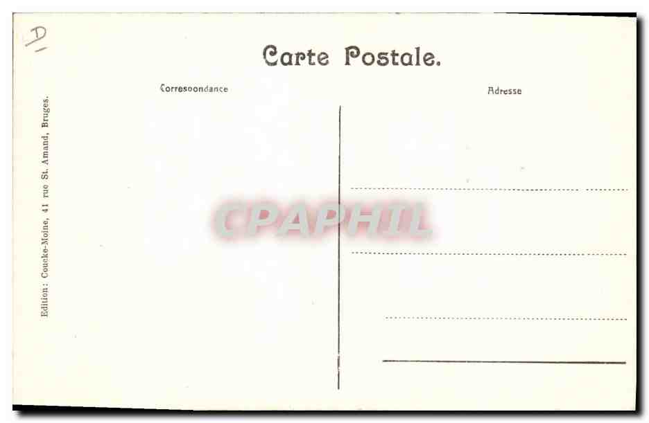 CPA Folklore Dentelle Bruges Sophie Linzeele Dentelliere au Beguinage TOP  — Verso