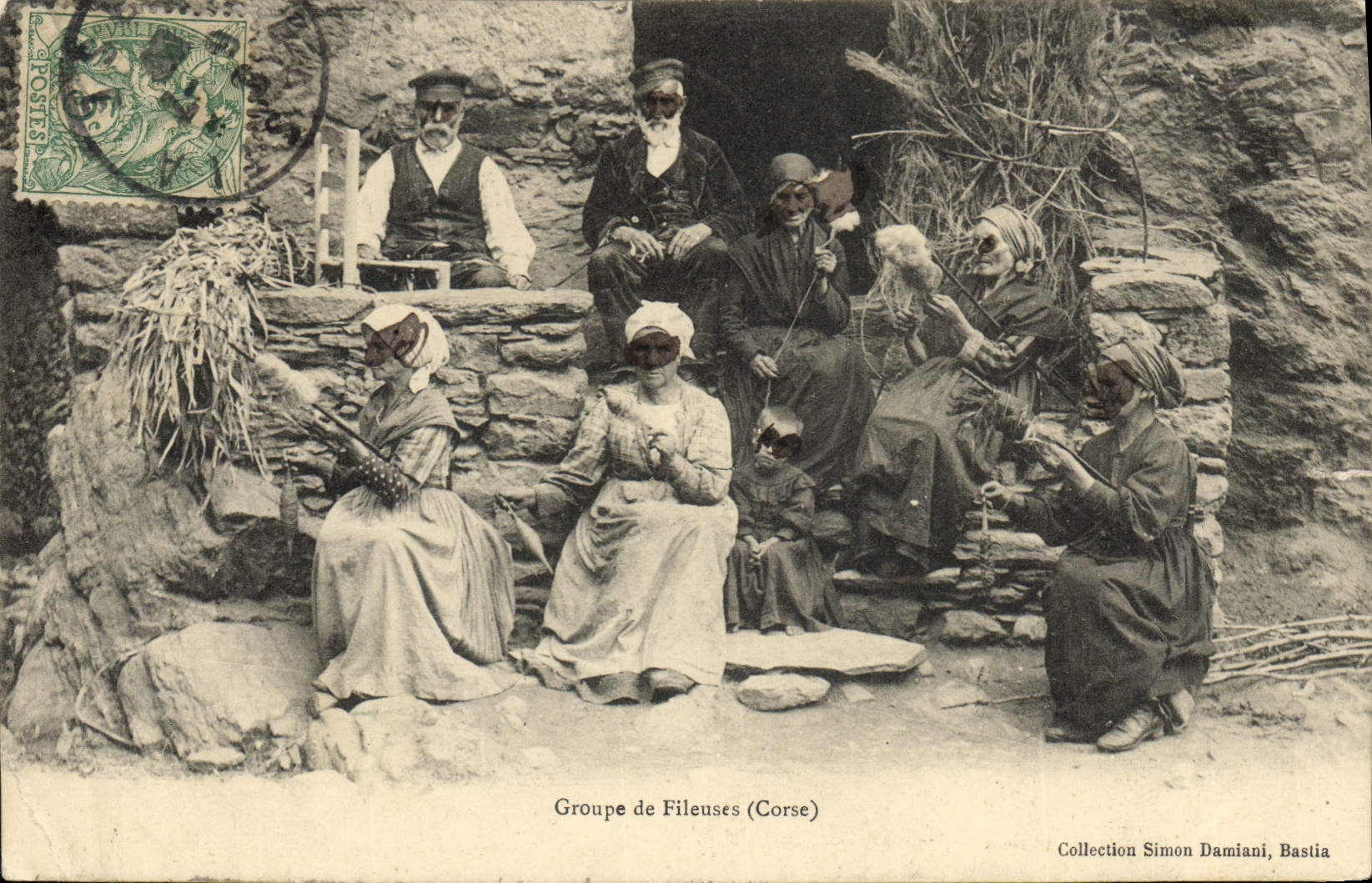 Groupe de Fileuses (Corse) — Collection Simon Damiani, Bastia
