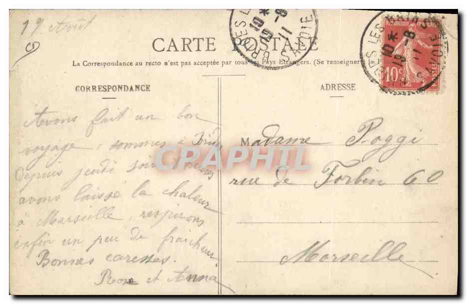 Tignes (Dentellière) — Costume de Savoie — E. Reynaud, Chambéry, n°54 — Verso