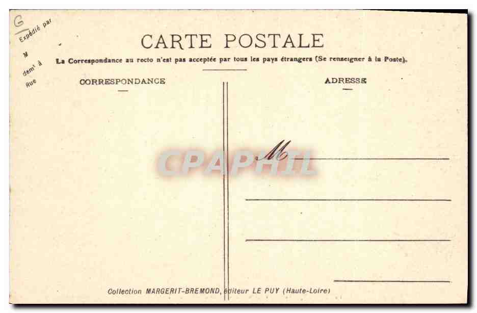 Stickerei-Arbeiterinnen in der Umgebung von Tence — Typ Stickerei-Arbeiterinnen — Verlag LE PUY (Haute-Loire), Nr. 1213 — Rückseite