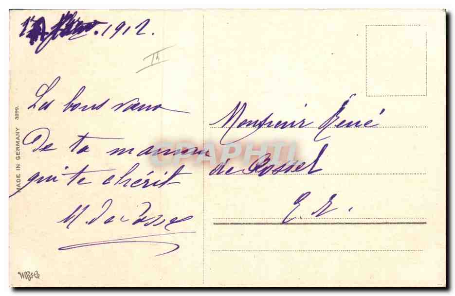 CPA Fantaisie Enfants Luge  — Verso