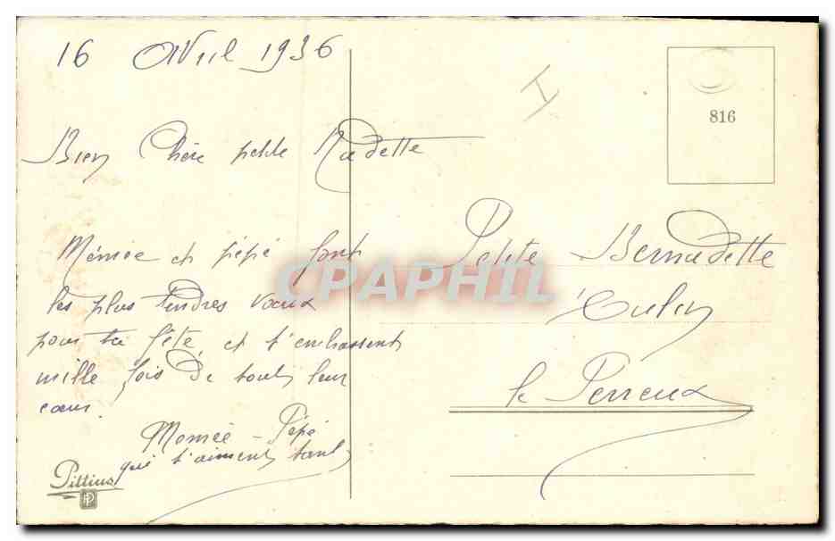 CPA Fantaisie Enfant  — Verso