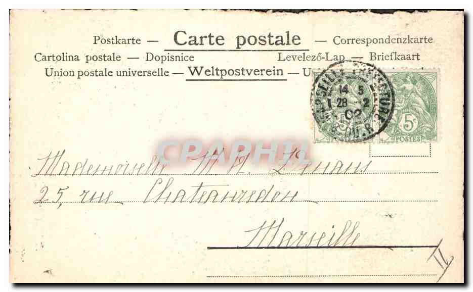 CPA Fantaisie Femme  — Verso