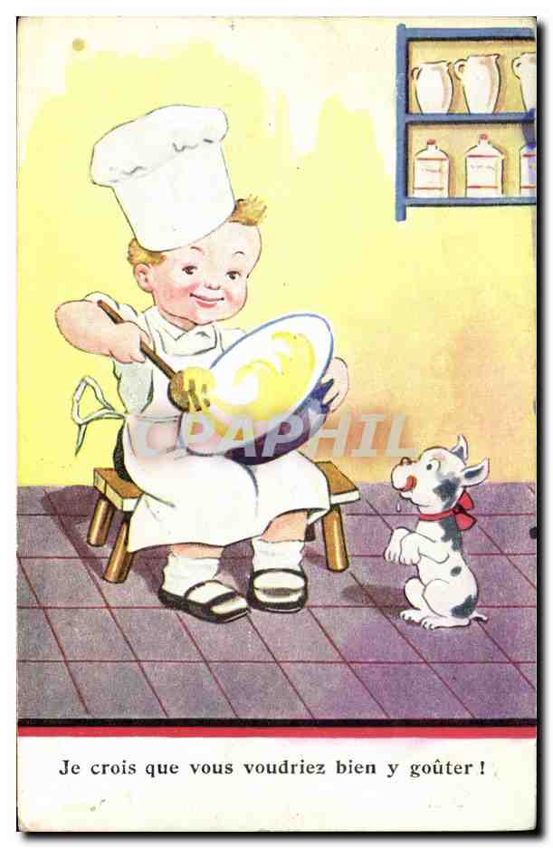 CPA Fantaisie Enfant Patissier 