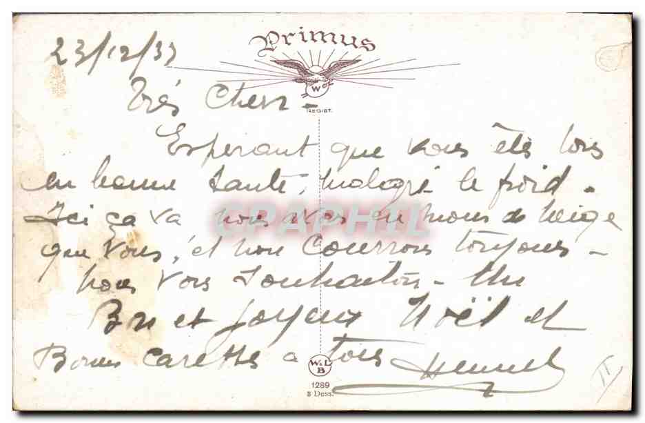 CPA Fantaisie Enfant Horloge  — Verso