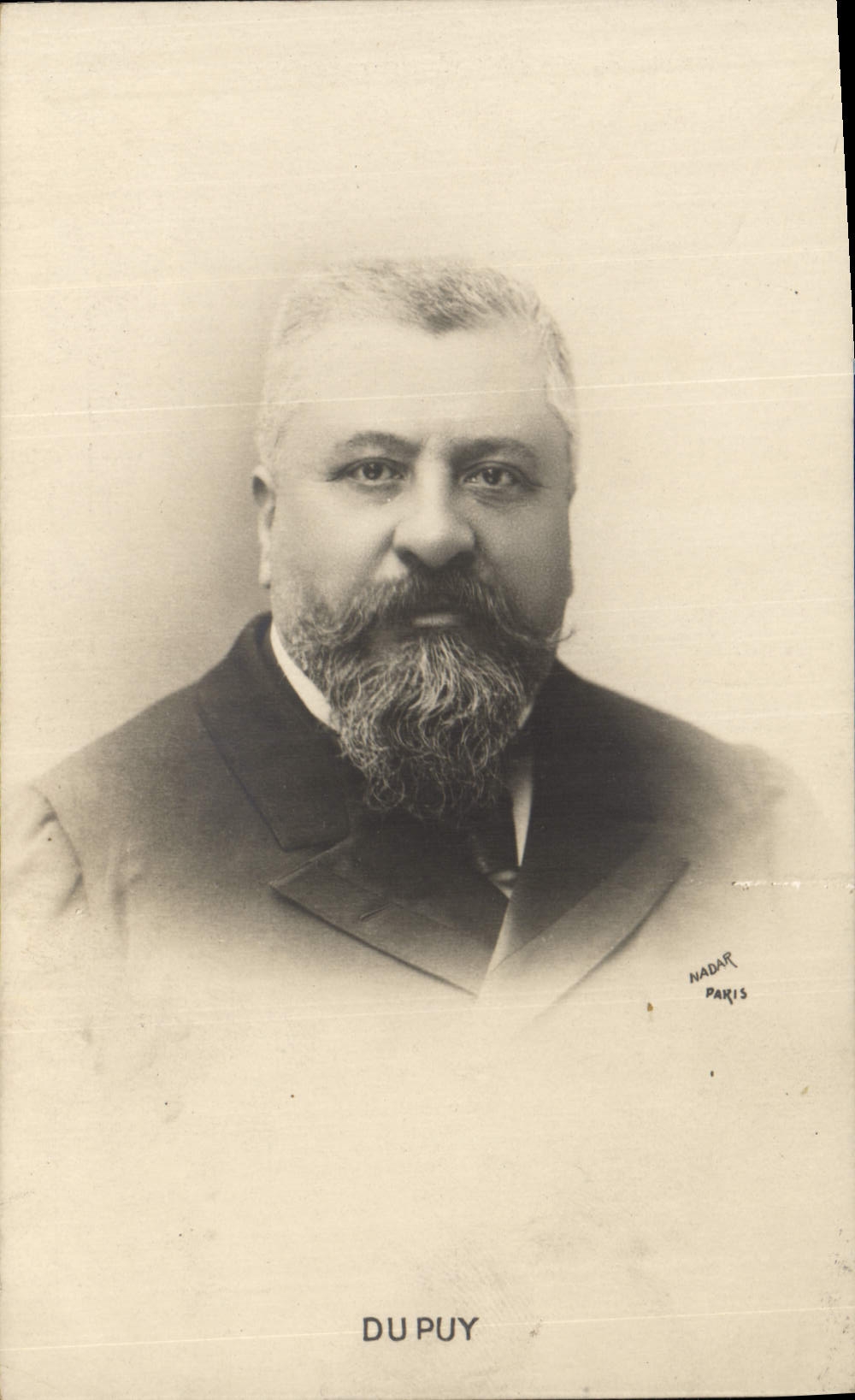 Portrait de M. Du Puy — Nadar, Paris — B&S Lyon Série N°1 Contemporains